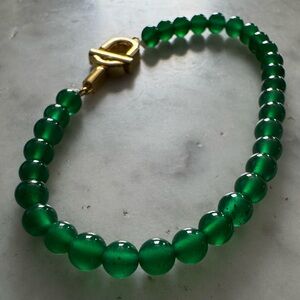 ‘Tous’ Green Agate Bead Bracelet